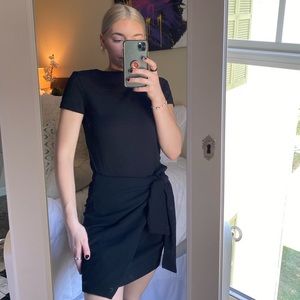 Black skirt, size 4, tie on side